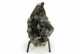 Smoky Quartz Crystal Cluster on Metal Stand - Brazil #255386-1